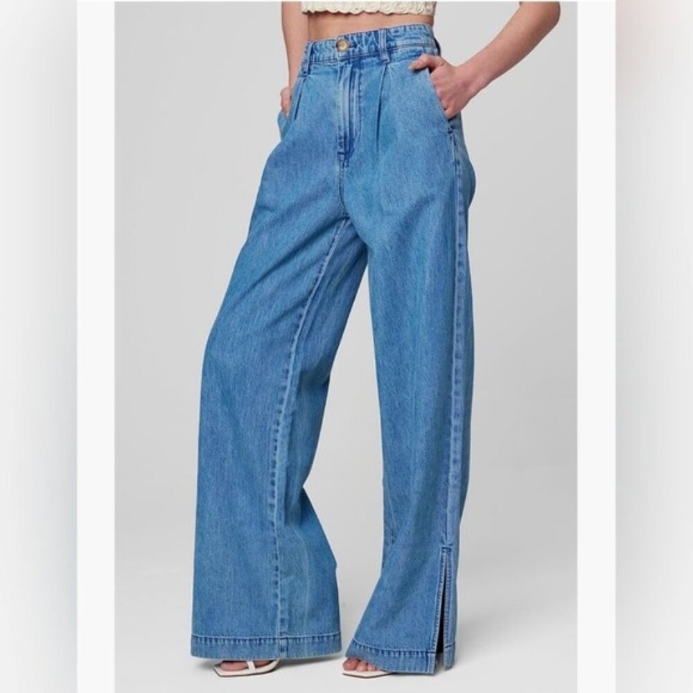 Blank NYC Light Blue Wide Leg Flare Jeans